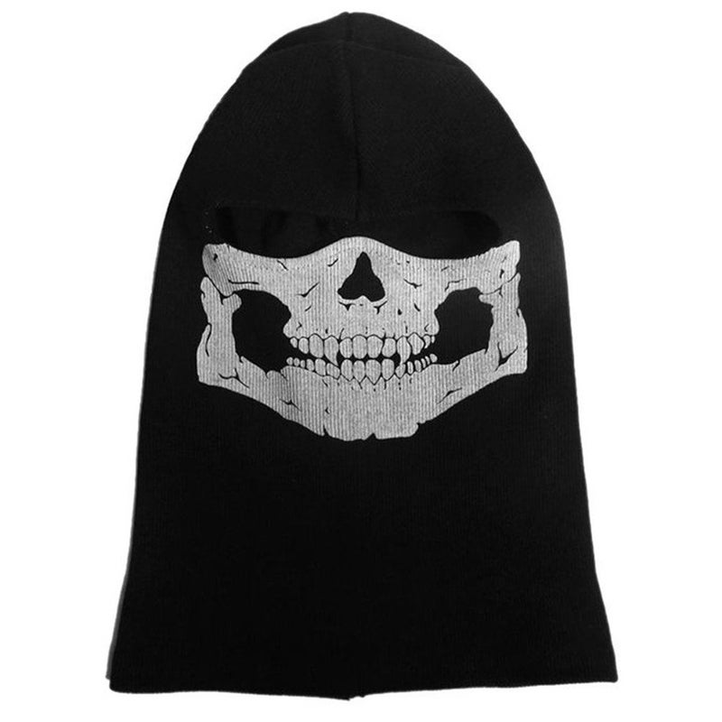 Nuoxinus Black Balaclava Ghosts Skull Full Face Mask for Cosplay Party Halloween Outdoor Motorcycle Bike Cycling Skateboard Hiking Skiing Snowmobile Snowboard - Image 2